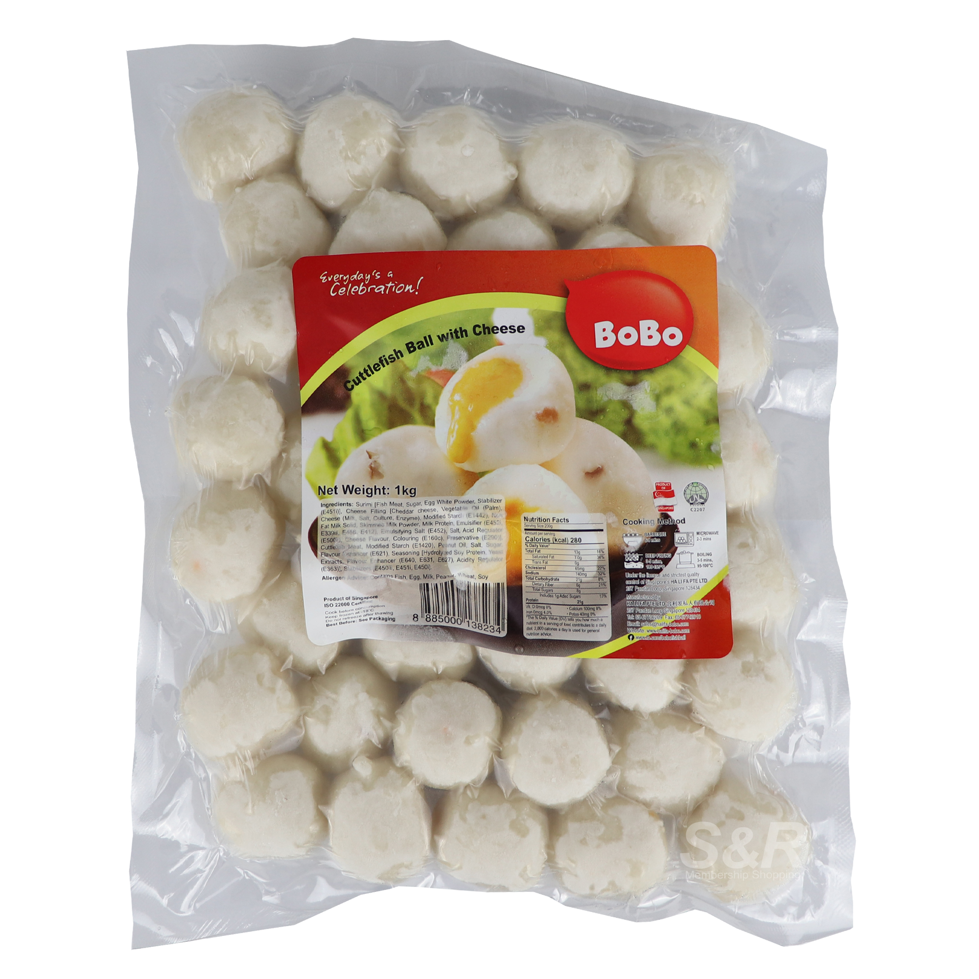 Bobo Cuttlefish Ball with Cheese 1kg Bobo Cuttlefish Ball with Cheese 1kg